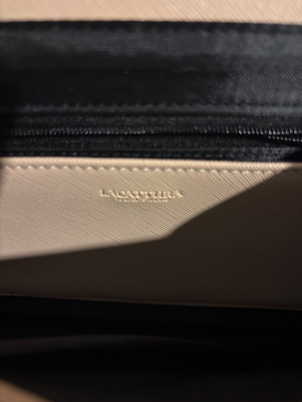 Lacuttura New York Blush Pink Envelope Clutch Crossbody Purse Gold Hardware - Picture 9 of 16